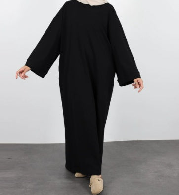 Women's Simple And Comfortable Solid Color Sweatshirt Dress