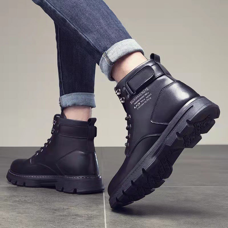 Botas de caña media a alta para hombre de estilo coreano