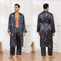Pijama fino de manga larga para hombre de otoño