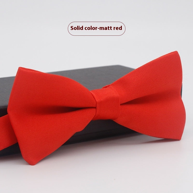 Corbata de lazo para novio, de color liso, para boda, negocios, informal, para hombre