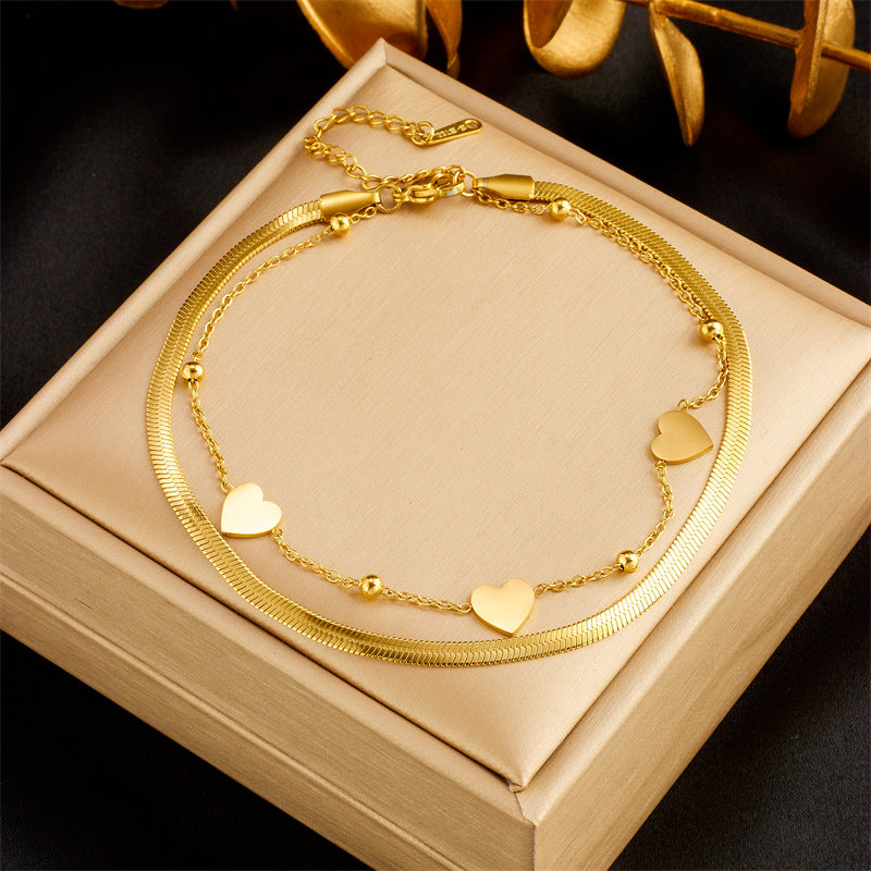 Tobillera de moda para mujer con forma de corazón, concha blanca, árbol de la vida y mariposa