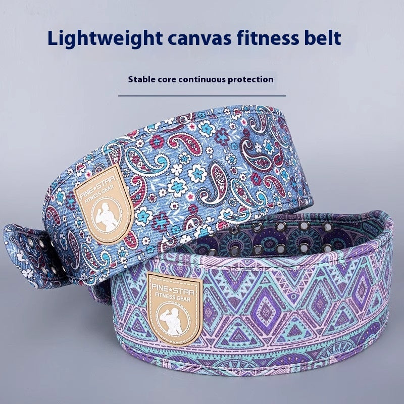 Cinturón de lona para hombre y mujer con soporte deportivo para cintura y pesas.