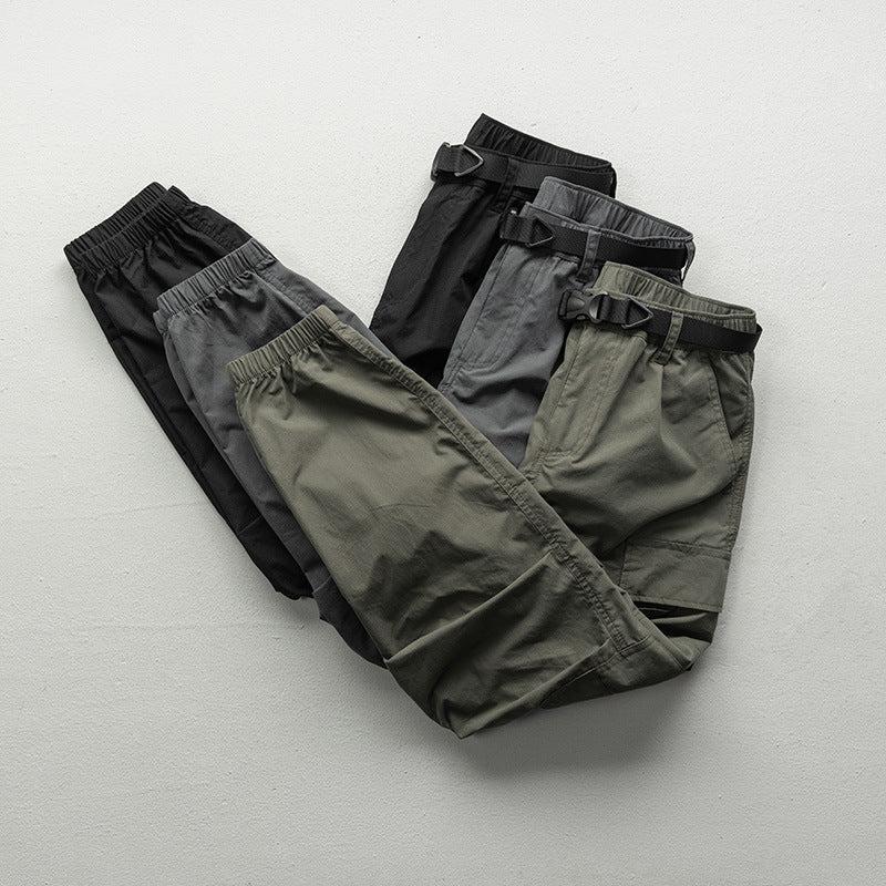 Pantalones de trabajo de estilo japonés para hombre, primavera y verano