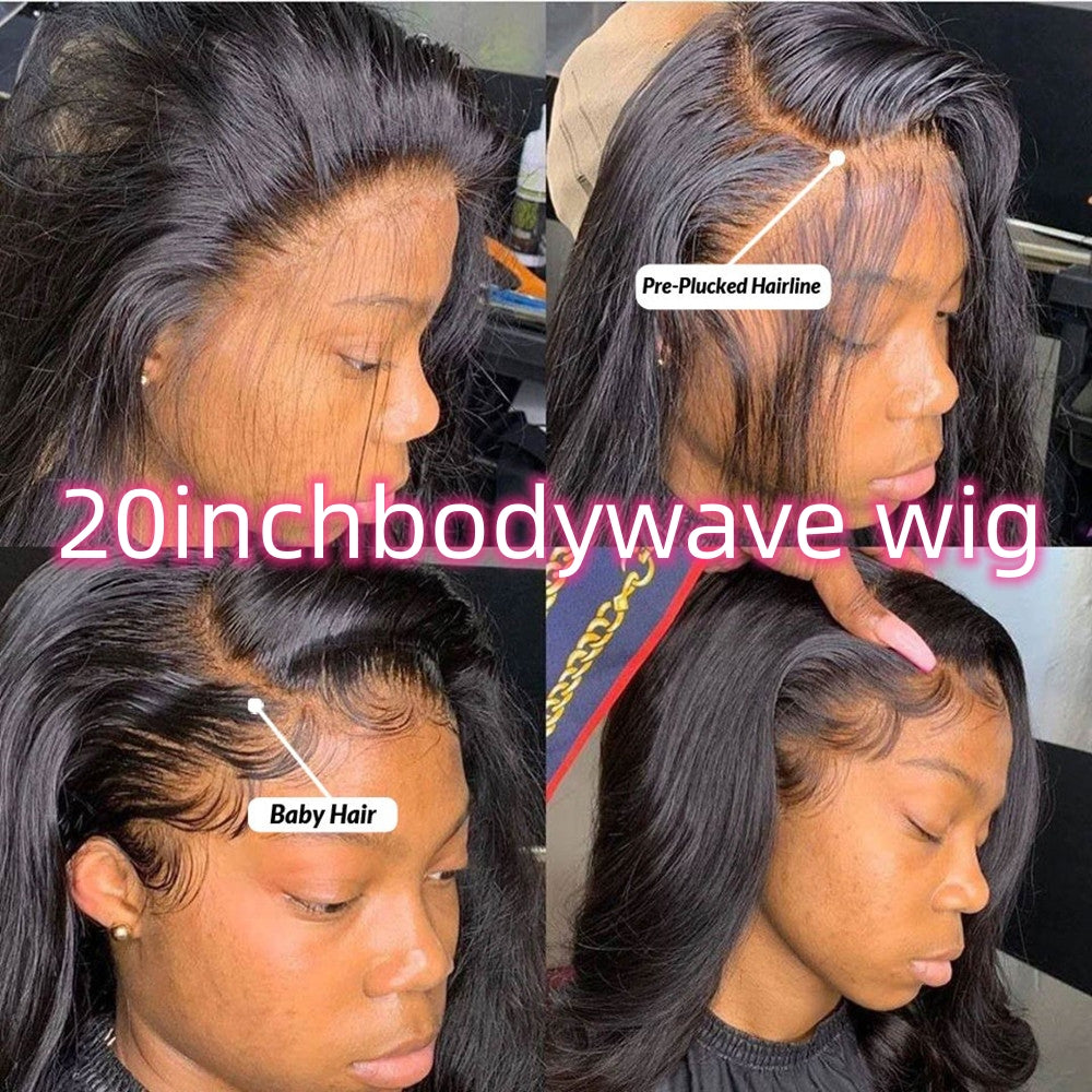 Pelucas de cabello humano con ondas corporales y encaje frontal completo de 360 ​​grados
