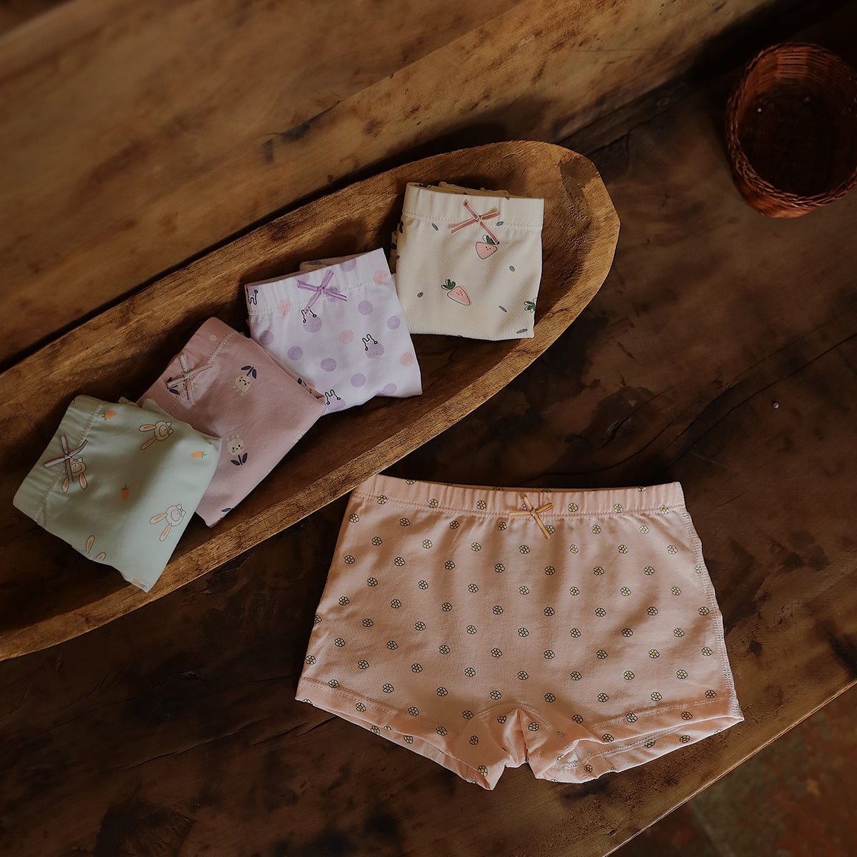 Calzoncillos bóxer de algodón con dibujos animados para niñas, bragas para bebés