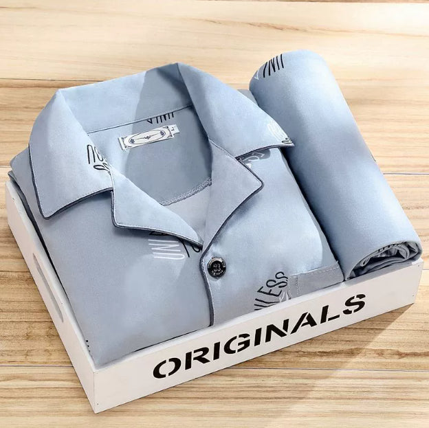 Pijama de manga larga para hombre, primavera y otoño, para estar en casa.