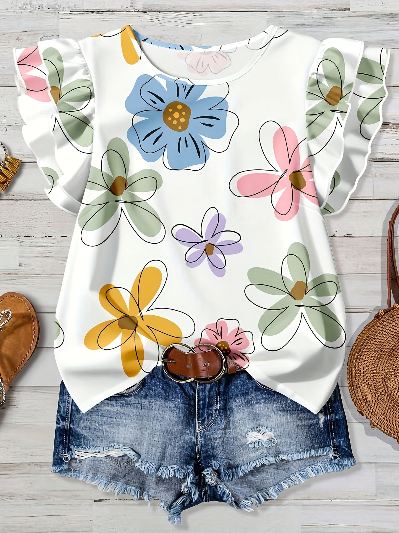 Women's Floral Print Casual Shirt Women's Summer