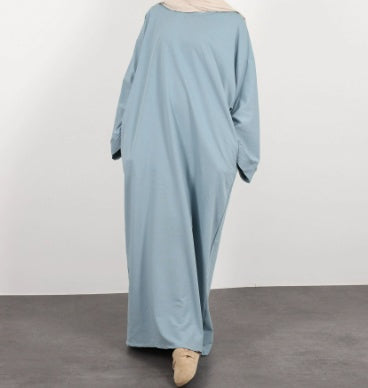 Women's Simple And Comfortable Solid Color Sweatshirt Dress