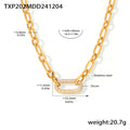 Titanium Steel Jewelry Stainless Steel Micro-pave Zircon Clavicle Necklace And Bracelet