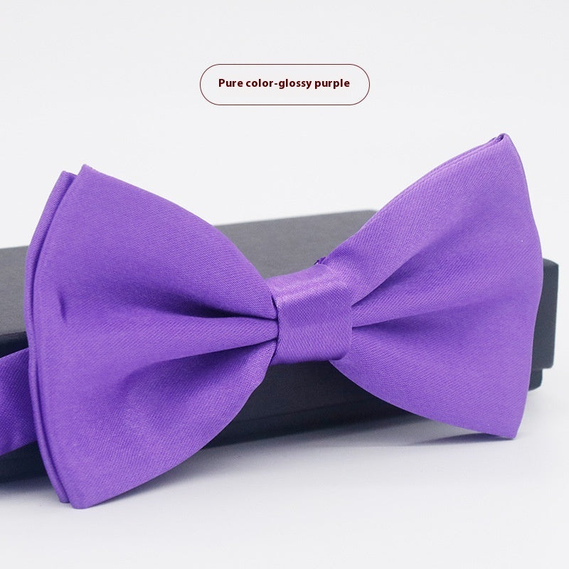 Corbata de lazo para novio, de color liso, para boda, negocios, informal, para hombre