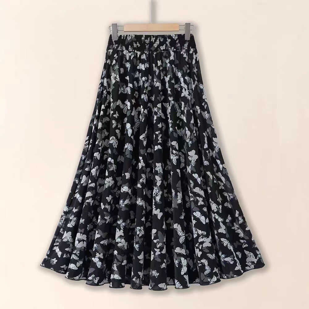 Vestido midi floral plisado adelgazante
