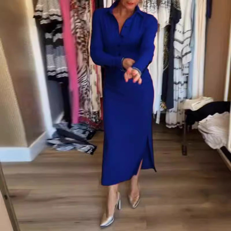 Vestido elegante de manga larga para mujer