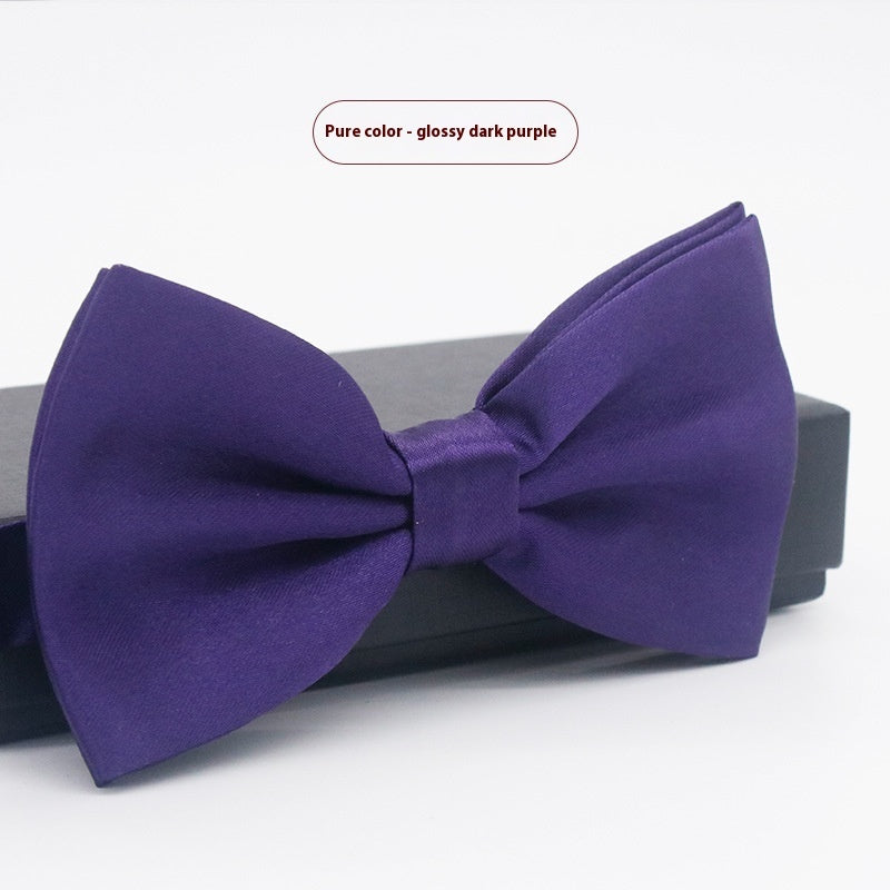 Corbata de lazo para novio, de color liso, para boda, negocios, informal, para hombre