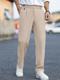 Pantalones rectos casuales, versátiles y elegantes para hombre