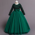 Vestido de lentejuelas de algodón de moda para niñas