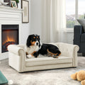 Elegante cama rectangular para perros medianos y grandes, sofá cama elevado y duradero, cómodo.