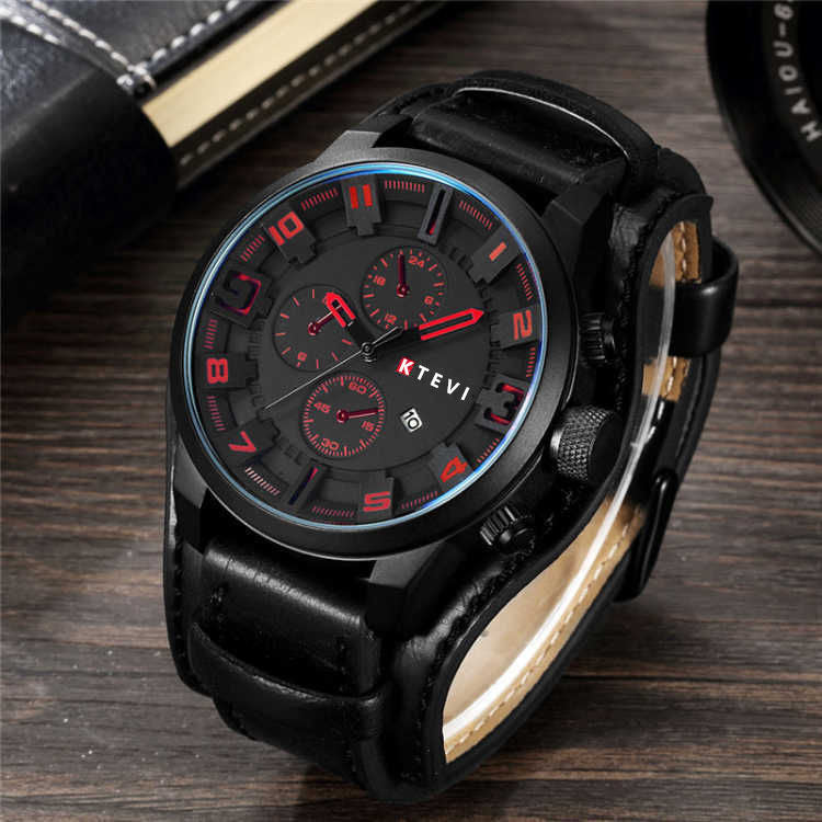 Reloj deportivo coreano de moda para hombre con esfera grande y llamativa para estudiantes.