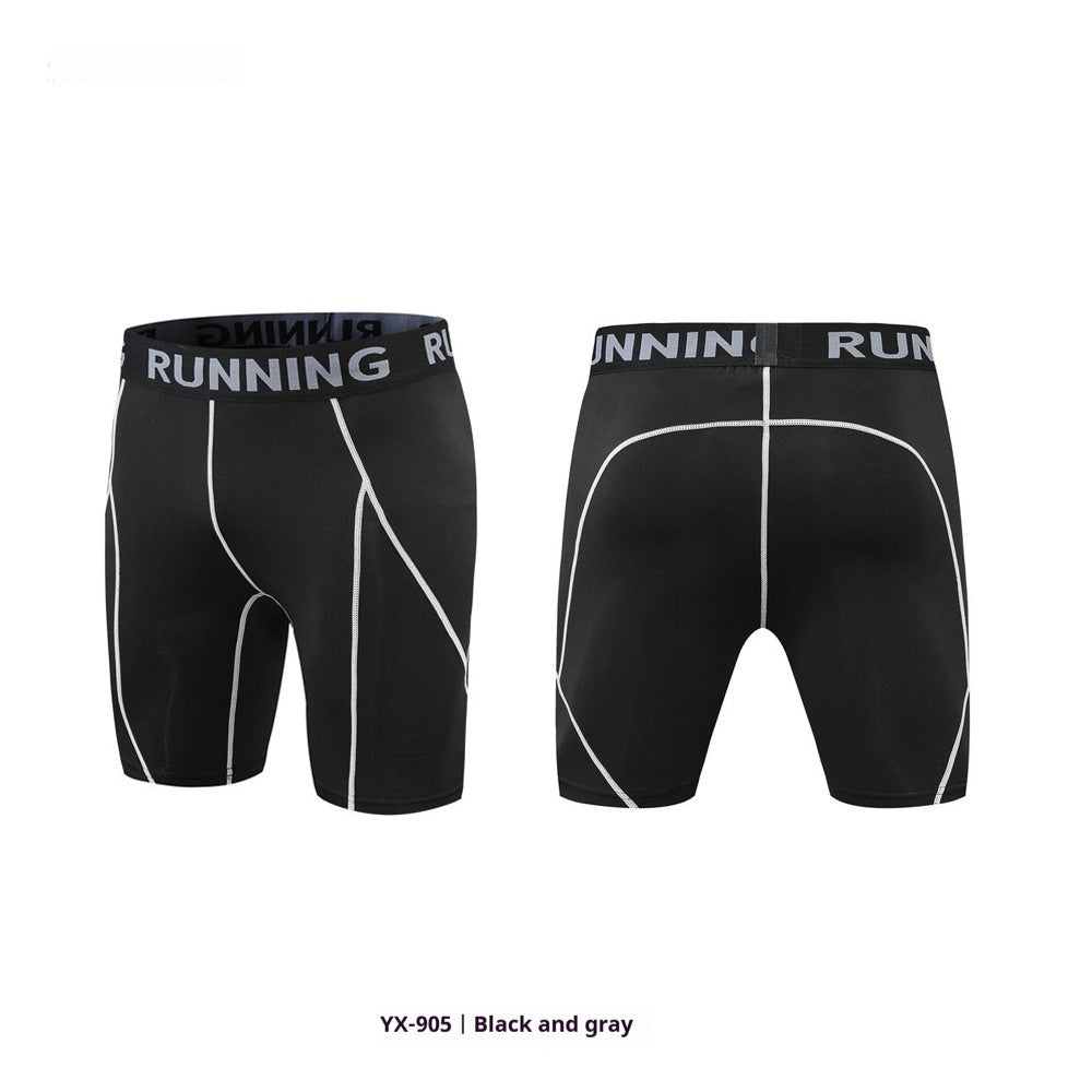 Pantalones deportivos y de fitness de cinco cuartos de alta elasticidad para hombre