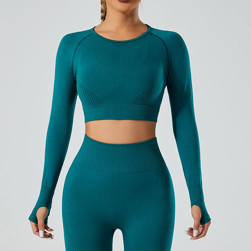 Women's Seamless Yoga Set - Sports Bra, Jacket & Leggings