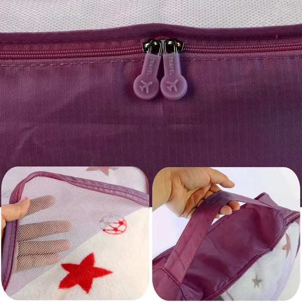 Juego de 9 bolsas de almacenamiento de ropa, resistentes al agua, organizadores de equipaje de viaje, cubos de embalaje para blusas, medias y ropa interior.