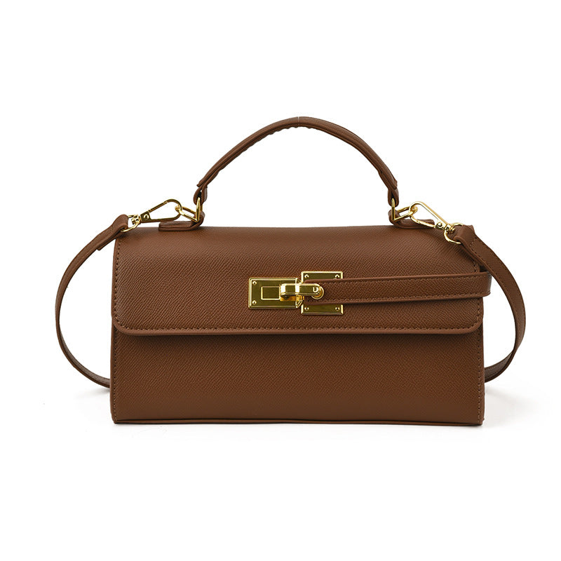 Nuevo y elegante bolso cuadrado pequeño con un elegante cierre de candado.