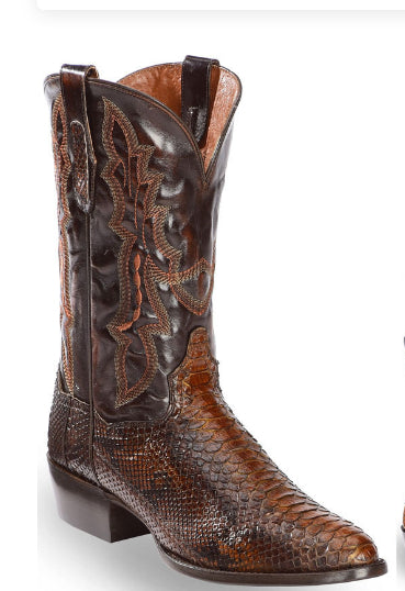 Botas acolchadas con parches y punta bordada para hombre