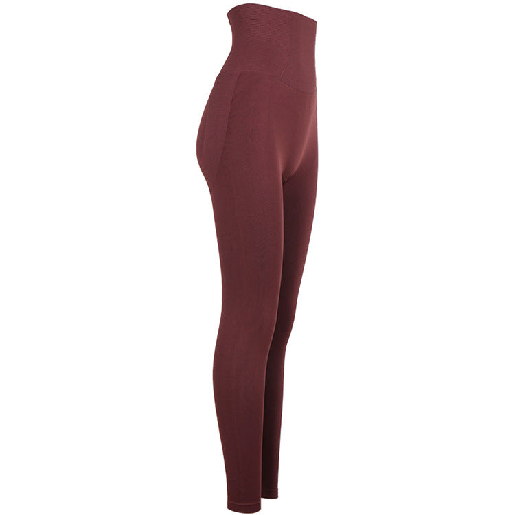 Leggings largos de fitness con efecto transparente y efecto melocotón para mujer, pantalones de entrenamiento elásticos y ajustados.