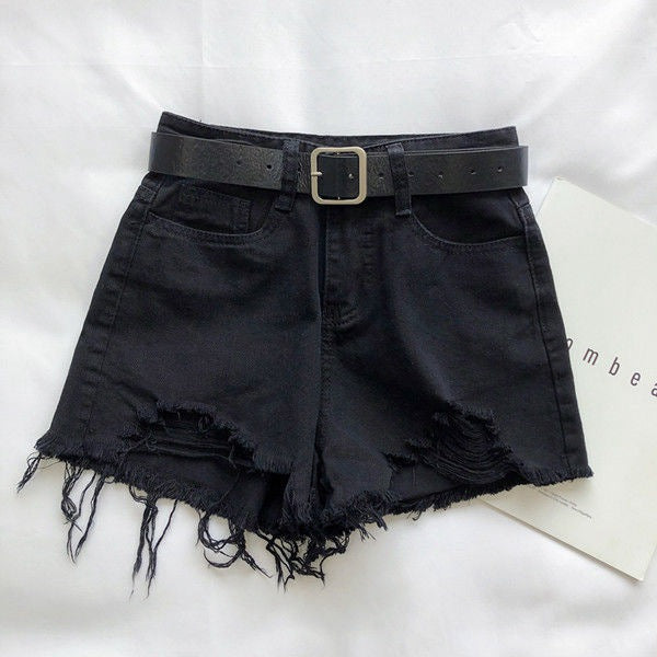 Pantalones cortos de mezclilla Spicy Girl, estilo adelgazante de cintura alta