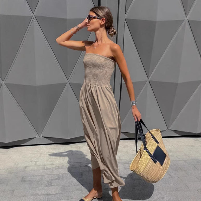 French-style Elegant Strapless Dress For Women