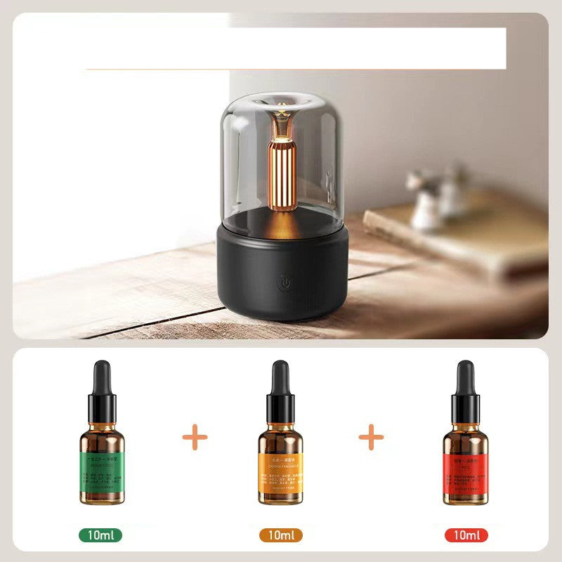 Difusor de aroma con luz de vela de simulación creativa para el hogar