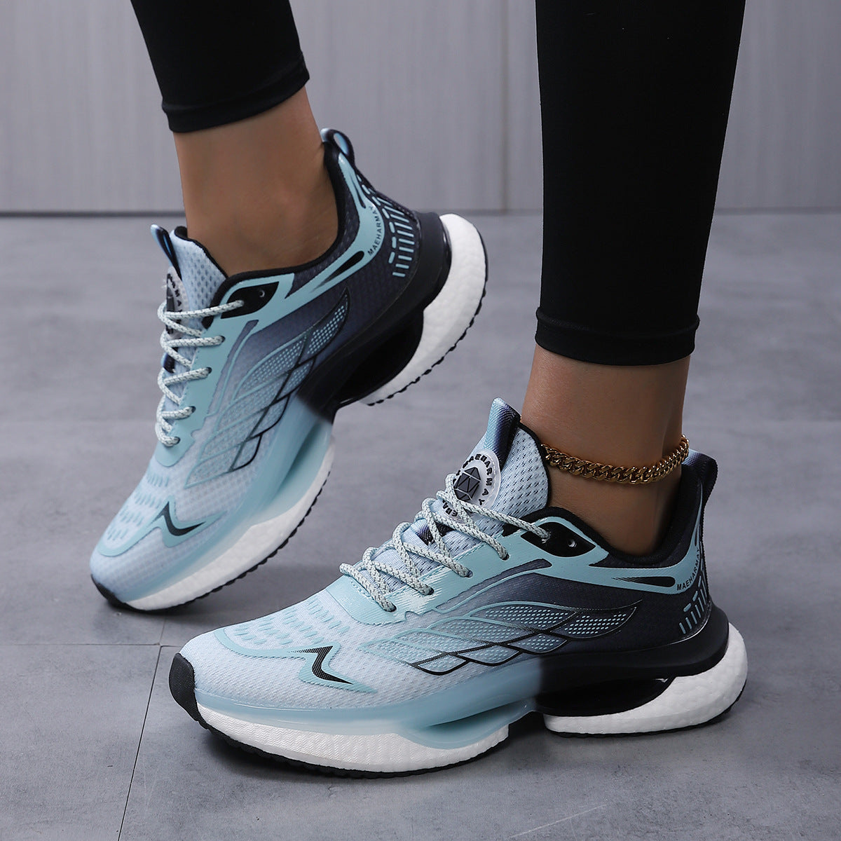 Zapatillas de running ligeras de malla con amortiguación para mujer