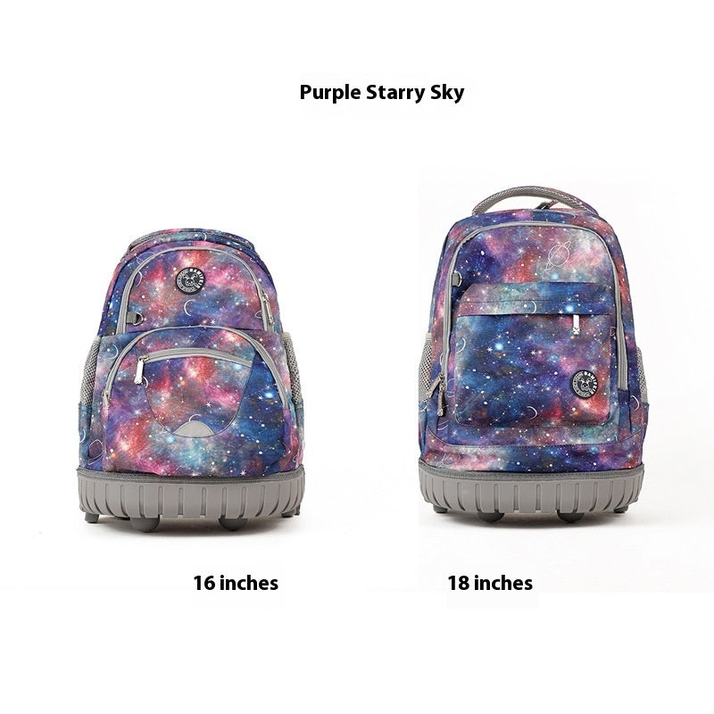 Mochila escolar con ruedas para niños, estilo coreano