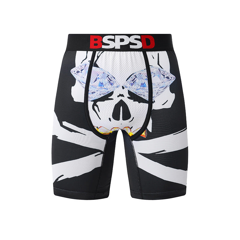 Calzoncillos bóxer con estampado digital para hombre, pantalones cortos casuales con personalidad