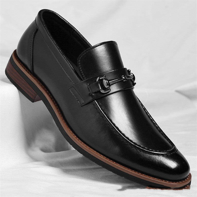 Zapatos de negocios de tacón bajo y suela blanda