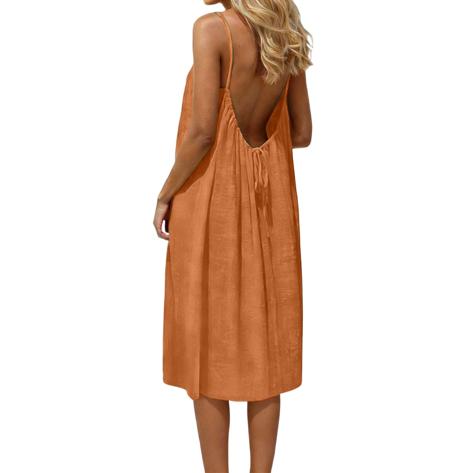 Vestido de lino y seda de hielo para mujer, tallas grandes, moda