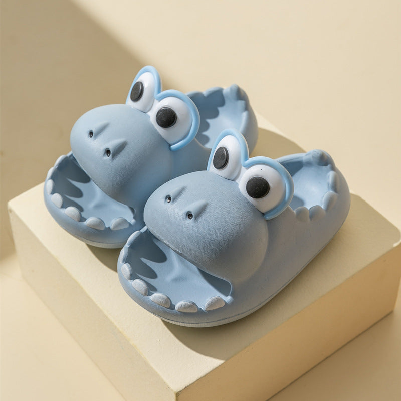 Zapatillas de dinosaurio para niños, venta al por mayor, sandalias de EVA con dibujos animados de verano para padres e hijos, para exteriores, para el hogar, para mujeres, hombres y niños, lindas zapatillas para bebés.