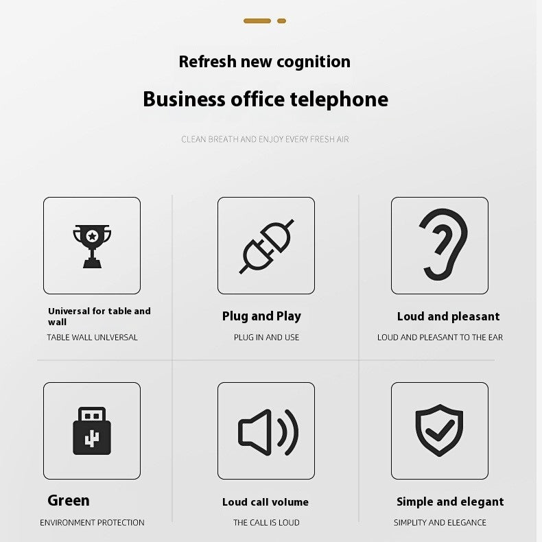 Teléfono DECT digital inalámbrico para oficina y hogar