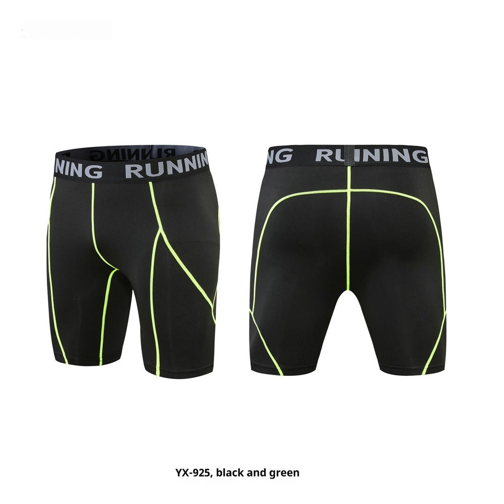Pantalones deportivos y de fitness de cinco cuartos de alta elasticidad para hombre