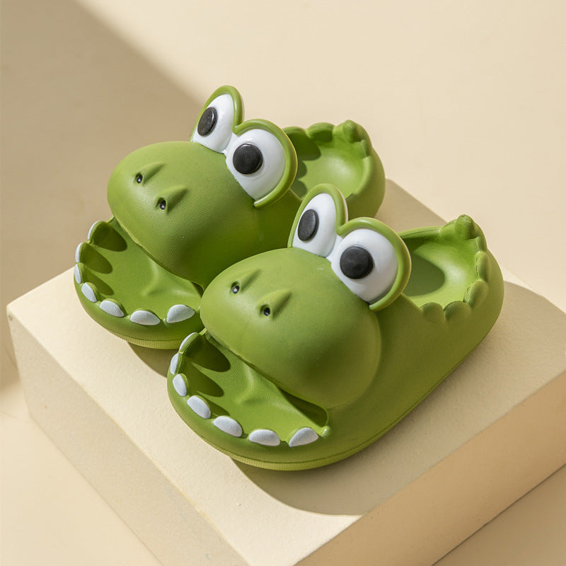 Zapatillas de dinosaurio para niños, venta al por mayor, sandalias de EVA con dibujos animados de verano para padres e hijos, para exteriores, para el hogar, para mujeres, hombres y niños, lindas zapatillas para bebés.