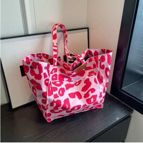 Bolso de lona elegante de gran capacidad y un solo hombro para mujer