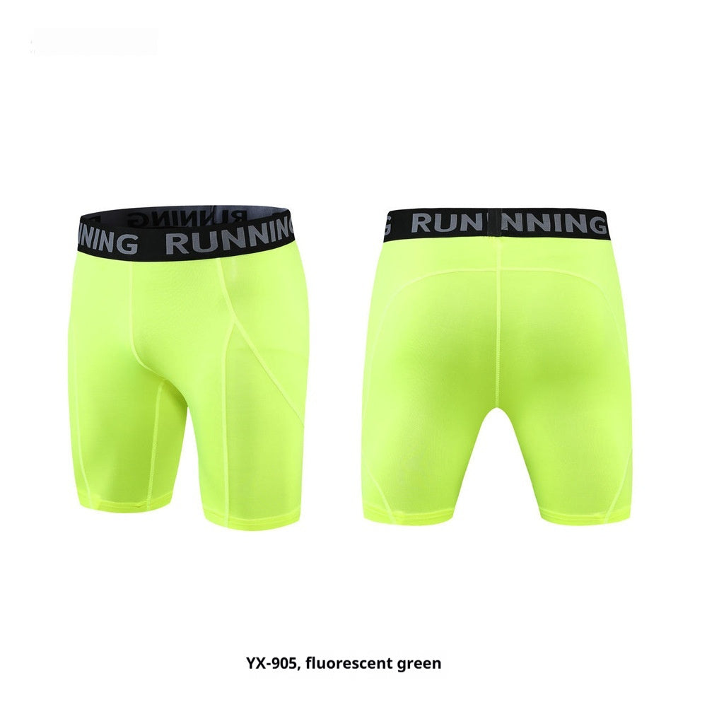 Pantalones deportivos y de fitness de cinco cuartos de alta elasticidad para hombre