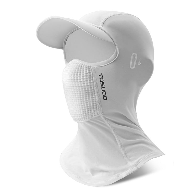 Bufanda de seda de hielo para hombre, protección solar, máscara de ciclismo para exteriores