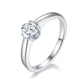 Egg-shaped Moissanite Set With Top-quality Moissanite Luxury, Fashionable And Light Luxury Jewelry Silver Ring S925 Silver Plated With Platinum