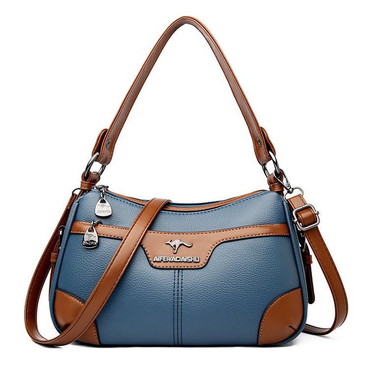 Elegante bolso de hombro de verano en color contrastante para mujer