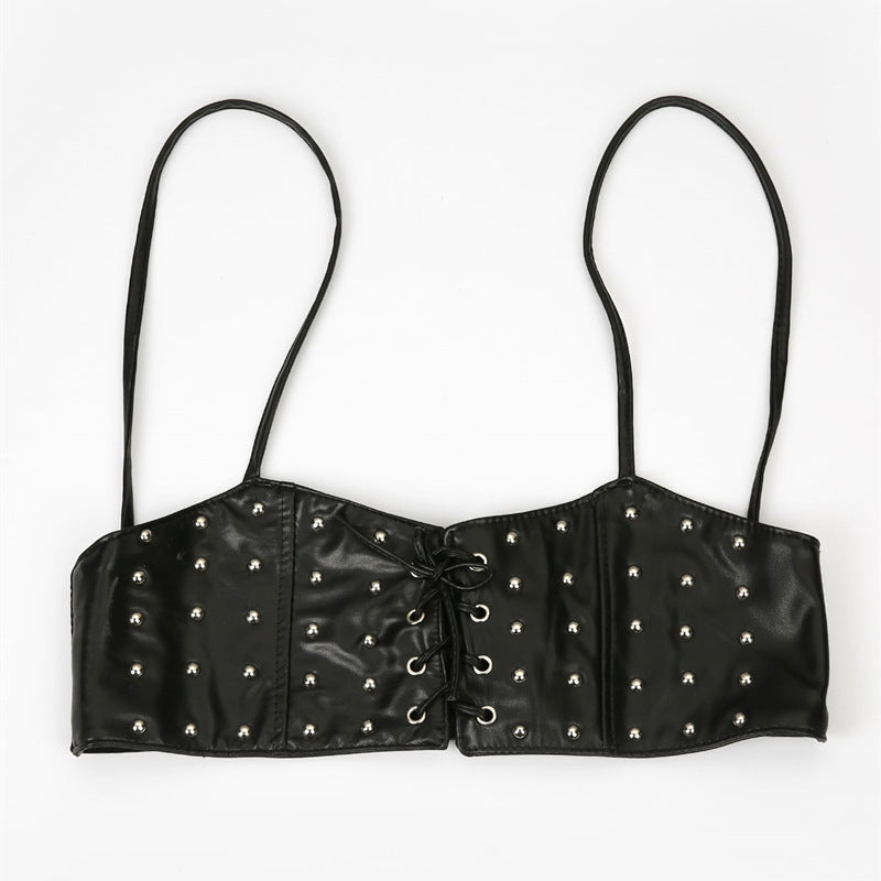 Cinturón de cuero sintético para mujer, de moda, con ajuste elástico.