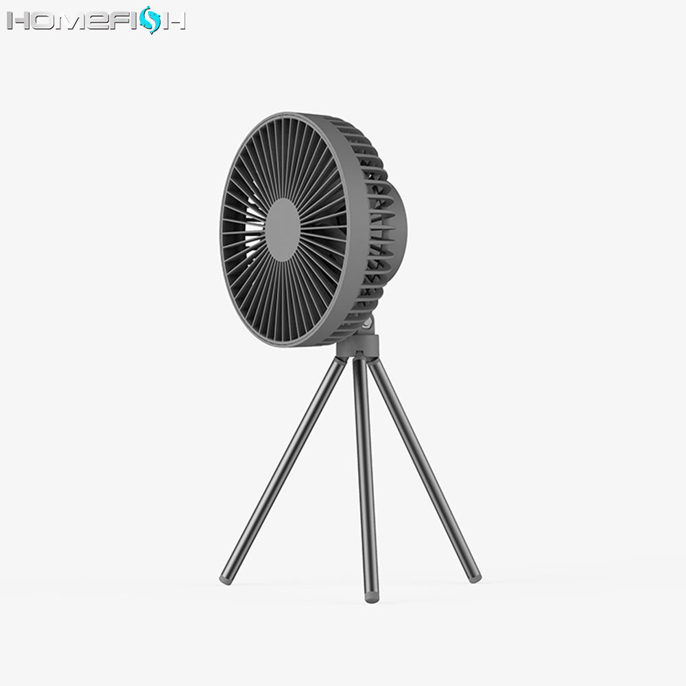 Ventilador de camping con trípode, portátil, de escritorio, para tienda de campaña, para colgar en el techo, pequeño ventilador para exteriores