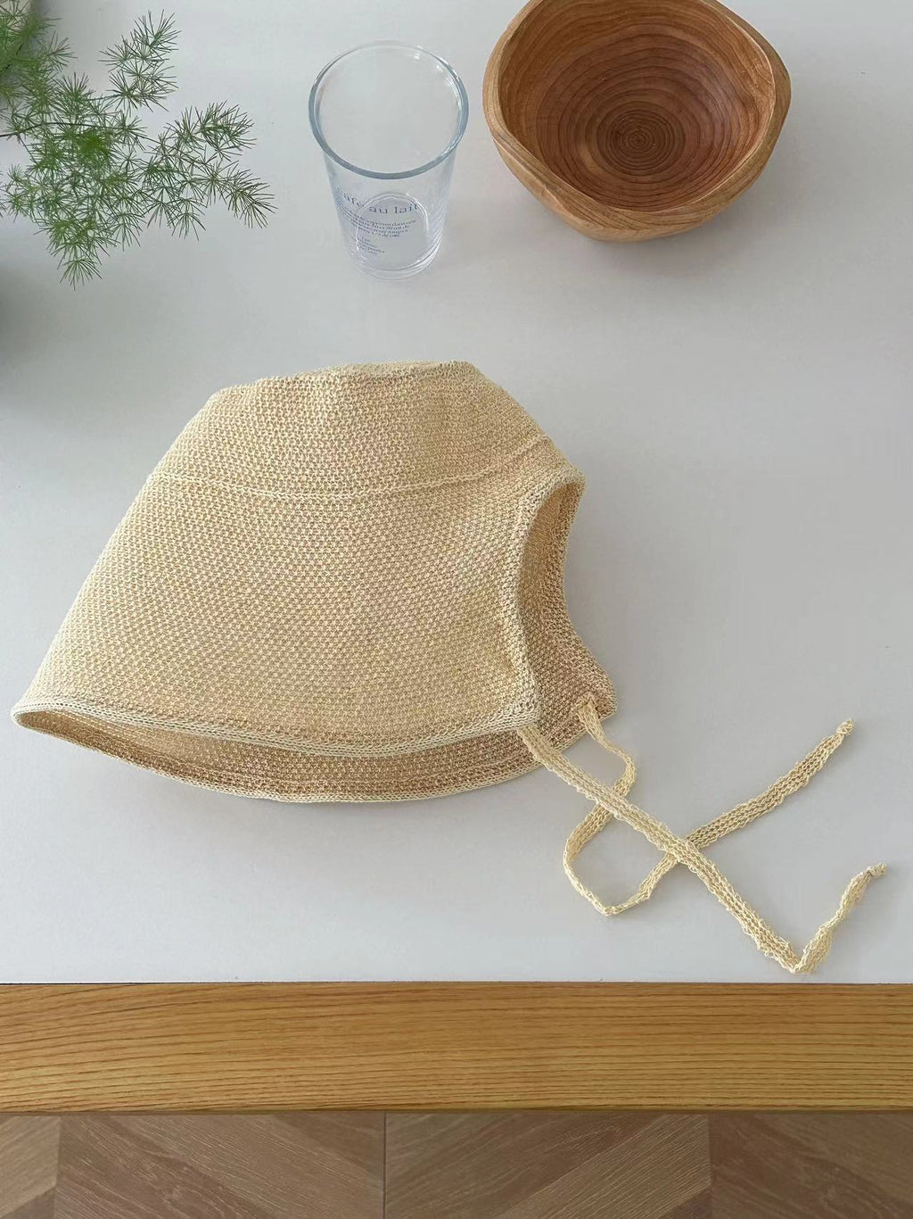 Sombrero de pescador de ala ancha y parte superior plana estilo francés para mujer