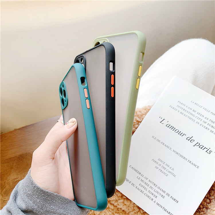 Funda de teléfono transparente esmerilada