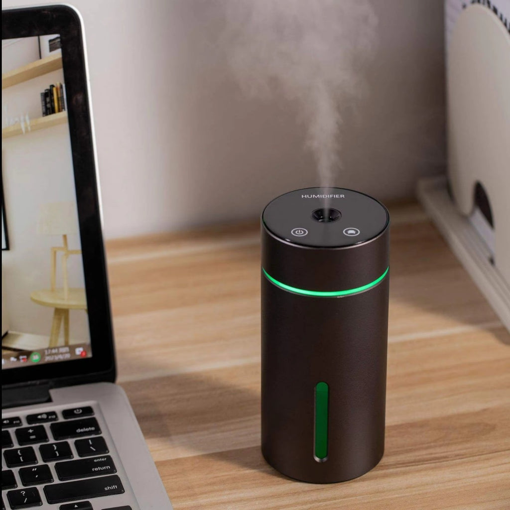 Humidificador portátil para coche, difusor de aceites esenciales de aluminio de 260 ml, ideal para el hogar y la oficina.