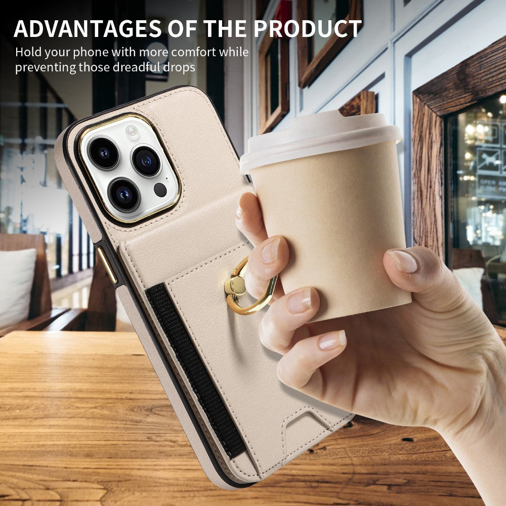 Estuche flexible para teléfono con cámara y anillo